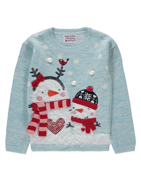 Christmas Snowman Jumper Kids George At Asda Knitted Christmas