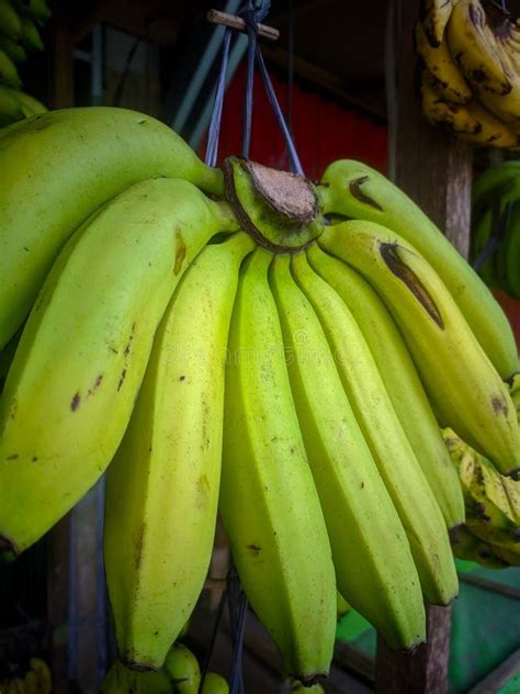 Bananas Being Sold By Traders In Alianyang Singkawang City Stock Image
