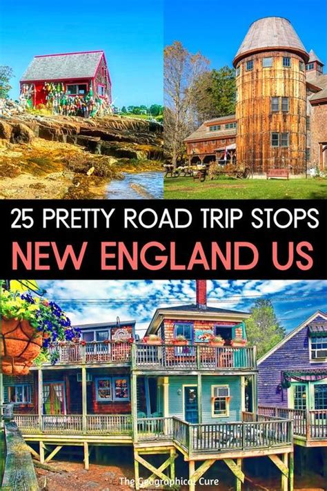 Two Different Pictures With The Words 25 Pretty Road Trip Stops In New