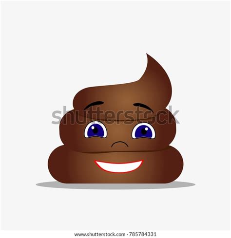 Poo Emoticon Emoji Poop Face Vector Stock Vector Royalty Free