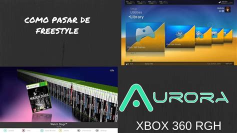 Aurora 0.7b.1 phoenix ha creado un dashboard limpio y sencillo que permite acceder rápidamente a tus juegos/homebrew favoritos, arrancando directamente el sistema de caratulas coverflow, con filtros y vistas rápidas que permiten personalizar el tipo de visualización del contenido, permitiendo agilizar el tiempo necesario para disfrutar del. Descargar Juegos Para Xbox 360 Rgh Aurora / La Ultima ...