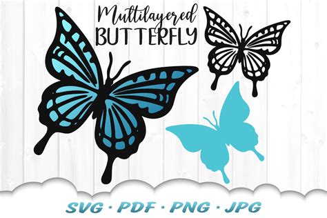 Layered Butterfly Svg Butterfly Svg Files For Cricut | Etsy