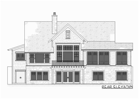 Shingle Style House Plan With Finished Lower Level 970037vc