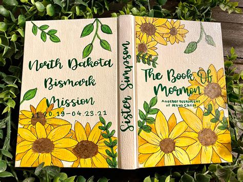 Custom Hand Painted Book Of Mormon Lds Hand Painted Floral Etsy