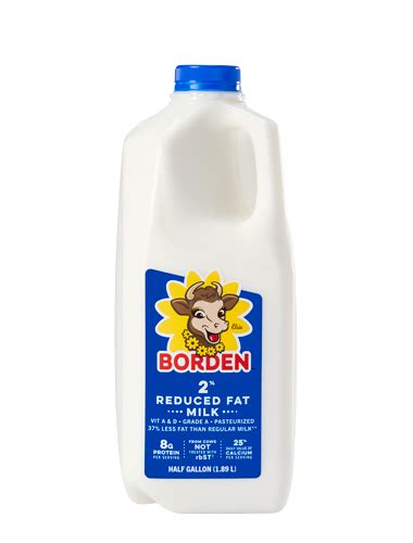 2 Reduced Fat Milk Borden Dairy