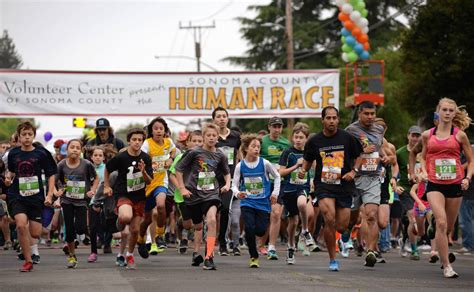 On a soggy morning, Human Race draws 9,500 runners, walkers in Santa Rosa
