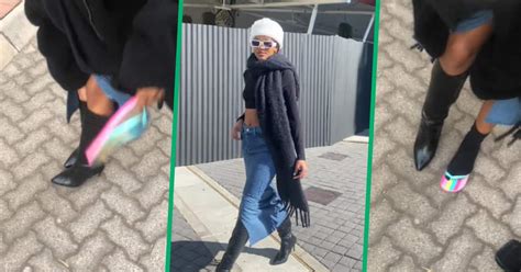 South African Woman Whips Out Slops From High Heel Boots In Hilarious