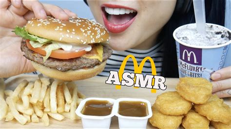 Jungkook eating chicken bias challenge day 10 army eating chicken nuggets. ASMR McDonald's Quarter Pounder + CHICKEN NUGGETS ...