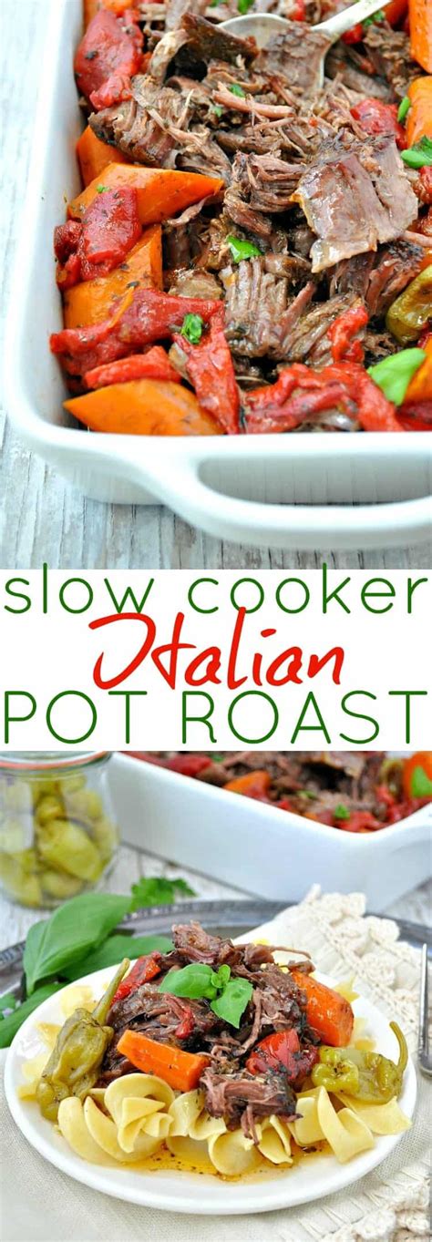 Slow Cooker Italian Pot Roast The Seasoned Mom