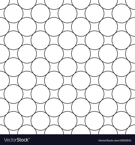 Repeating Abstract Monochrome Circle Grid Pattern Vector Image