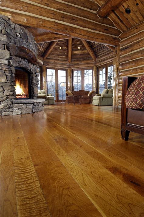 Cherry Solid Wood Floors In A Colorado Living Room