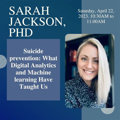 Uthealth Houston Psychiatry On Twitter Sarah Jackson Phd Will Be Speaking On Suicide
