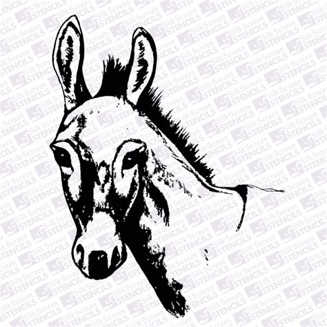 Donkey Head Silkscreen Stencils