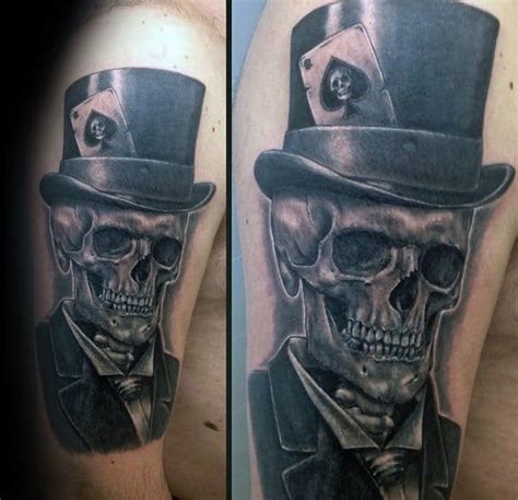 40 Top Hat Tattoo Designs For Men Topper Ink Ideas