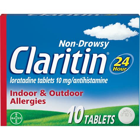 Claritin 24 Hour Allergy Medicine Antihistamine Tablets 10 Ct