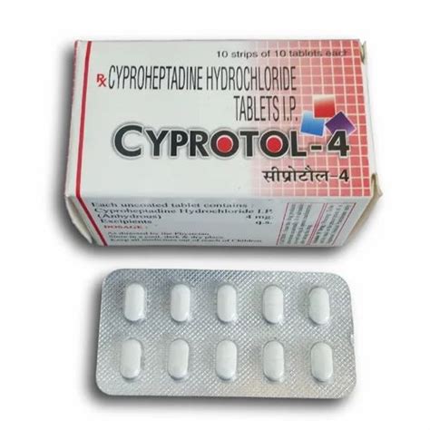 Tablet Cyprotol 4 Cyproheptadine Tablets For Hospital At Rs 31strip