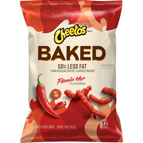 Buy Cheetos Baked Flamin Hot Cheese Flavored Snacks 7625 Oz Bag