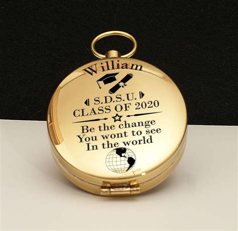 Graduation gifts for him that are practical, thoughtful or both are going to have a big impact and he will surely be grateful. Personalized Pocket Compass School Graduation compass High ...