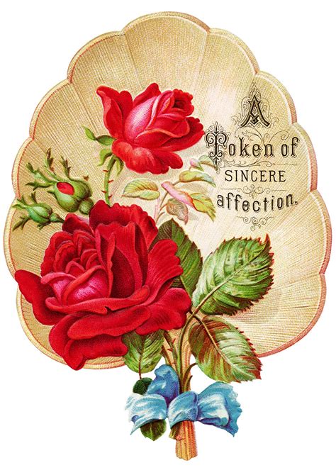 Free Victorian Roses Art Victorian Rose Clipart Vintage Clip Art Fan