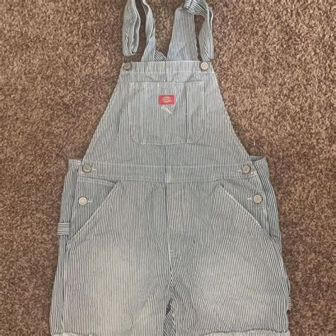 Dickies Pinstripe Overalls Fits Like A Womens Depop