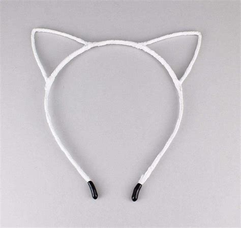 White Cat Ears Headband Kitty Headband Kawaii Cosplay Kitten Ear Hair Band
