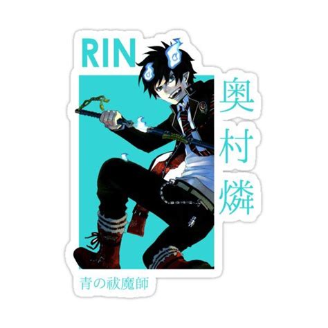 Rin Okumura Blue Exorcist Card Anime Sticker For Sale By Kino San