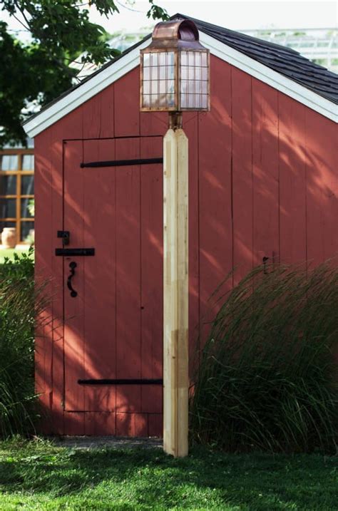 Outdoor Wooden Lamp Posts & Post | Wood Cedar Rustic Lantern Poles