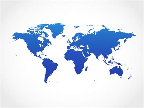 World Map In Blue Illustrator Graphics ~ Creative Market