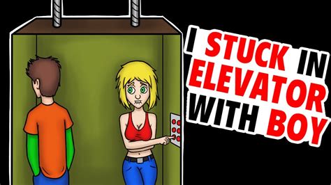 When I Got Stuck In Elevator With The Boy My Animated Story Youtube