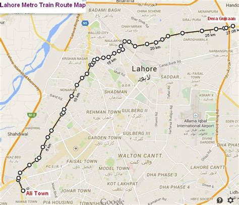 Orange Line Metro Train Lahore Route Map Final And Complete Eproperty®