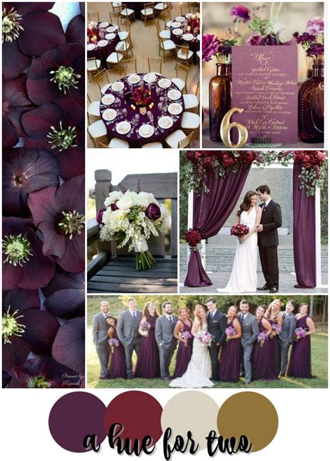 Plum Cranberry Cream And Gold Wedding Colour Scheme Fall Weddings