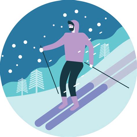 Activity Man Ski Snowfall Winter Mountian Skiing Icon Free Download