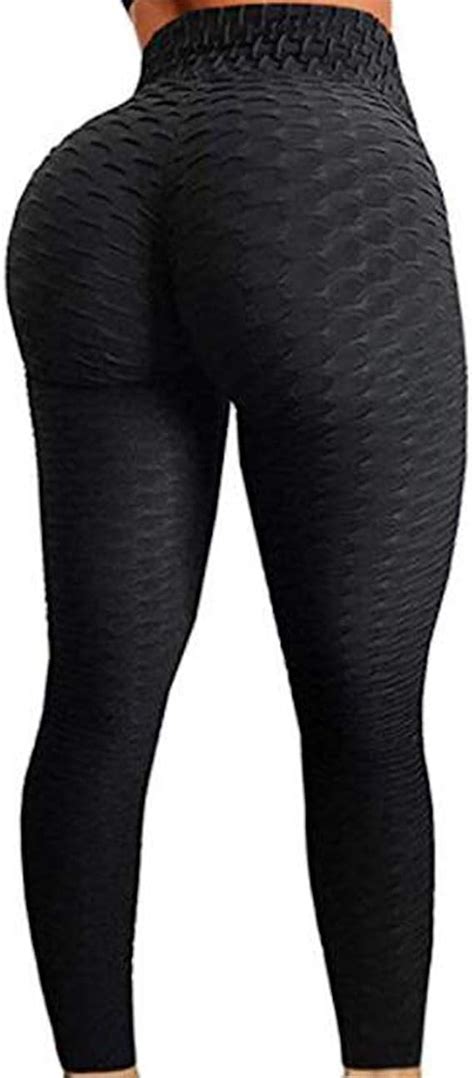 fittoo women high waist textured workout leggings butt scrunch yoga pants ruched tights for