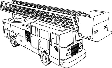 39+ fire truck coloring pages for printing and coloring. Long Fire Truck Coloring Page | Wecoloringpage.com