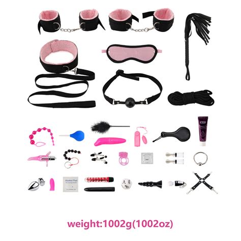 Wholesale Bdsm 30pcs Set Game Sex Toys Bondage Kit Leather Harness Handcuffs Blindfold Collar