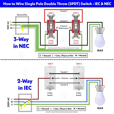 How To Wire Single Pole Double Throw Spdt As Way Switch