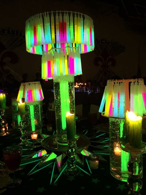 Glow Decor Glow Sticks 80s Party Decorations School Dance Ideas