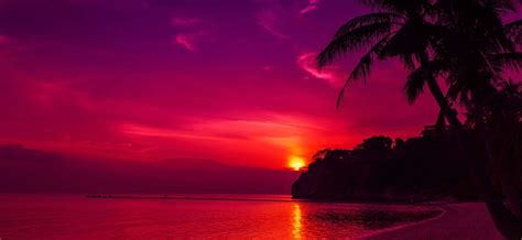 3120x1440 Seashore Colorful Sunset 3120x1440 Resolution Wallpaper Hd