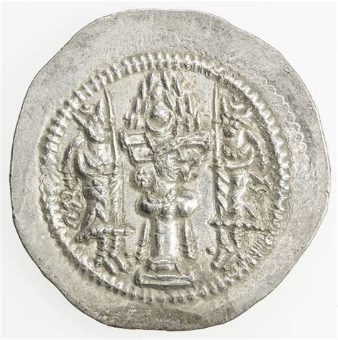 Sasanian Kingdom Varhran V 420 438 Ar Drachm 421g Ld Rayy Ef