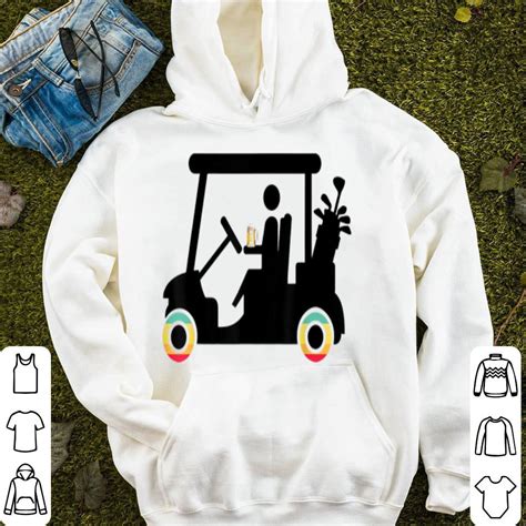 Golf Drinking Beer In Golf Cart Players Shirt Hoodie Sweater