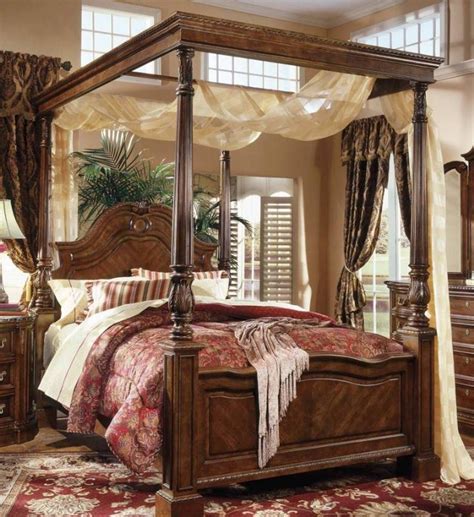 Master Bedroom Sets Romantic King Size Canopy Bed The Elegant And