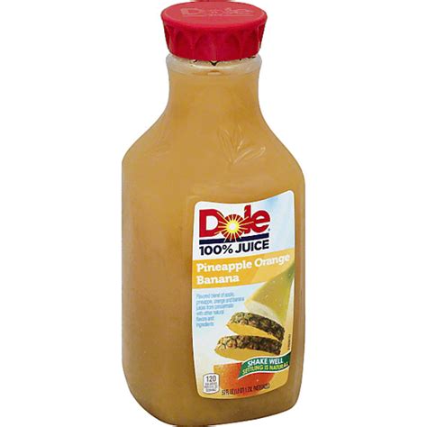 Dole Pineapple Orange Banana 100 Juice 59 Fl Oz Plastic Carafe