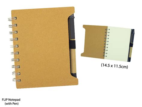 Flip Flip Notepad With Pen Corporate Ts And Premium Max