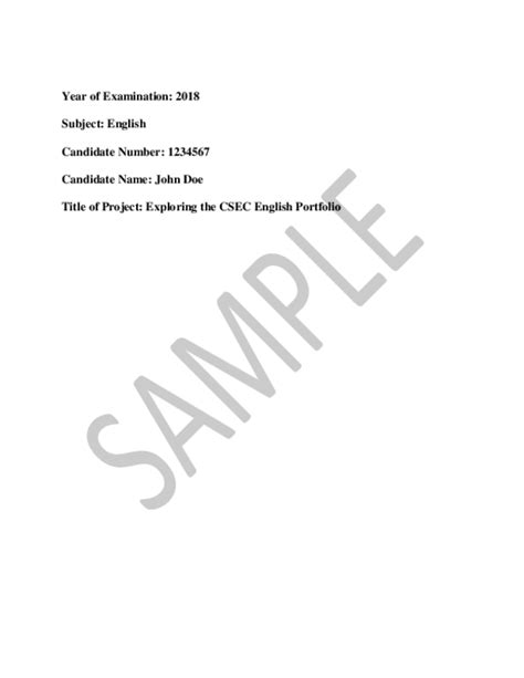 Example Of Reflection 1 English Sba ️ English Sba Sample Sba Sample
