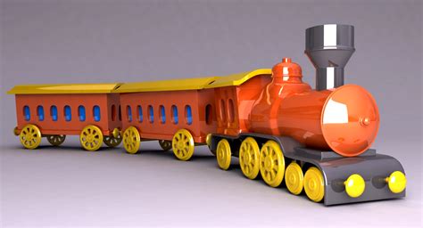 Toy Train 3d Model