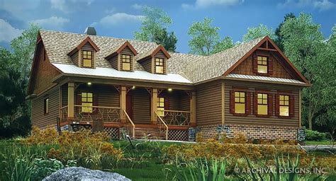 Cumberland Cottage Ranch House Plan Rustic Floor Plans Archival
