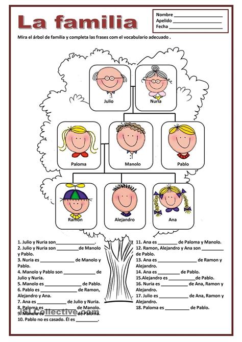 La Familia Árbol De Familia Cuaderno De Ingles Actividades De Ingles