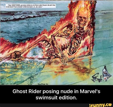 Ghost Rider Posing Nude In Marvel S Swimsuit Edition Ghost Rider