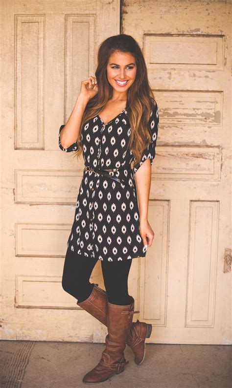 Tunic Dress With Ankle Boots Dresstf