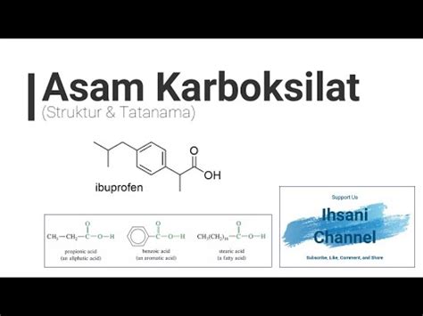 Kuliah Kimia Organik Asam Karboksilat Struktur Dan Tatanama YouTube